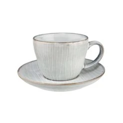 4x Kaffeetasse Mit Untertasse 270ml HENLEY In Hellgrau -Butlers butlers 4x kaffeetasse mit untertasse 270ml henley in hellgrau 2