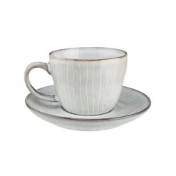 4x Kaffeetasse Mit Untertasse 270ml HENLEY In Hellgrau -Butlers butlers 4x kaffeetasse mit untertasse 270ml henley in hellgrau 3