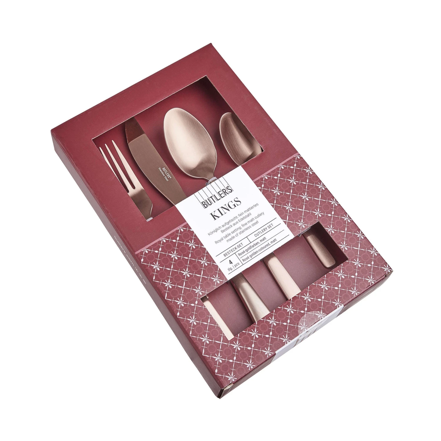 Besteck-Set 16-tlg. KINGS In Roségold 1 Besteck-Set 16-tlg. KINGS In Roségold