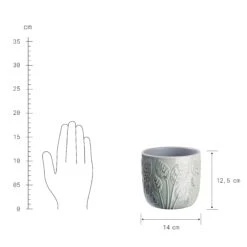 Blumentopf Ø14cm LEAVES In Salbei 7 Blumentopf Ø14cm LEAVES In Salbei -Butlers butlers blumentopf o14cm leaves in salbei 3