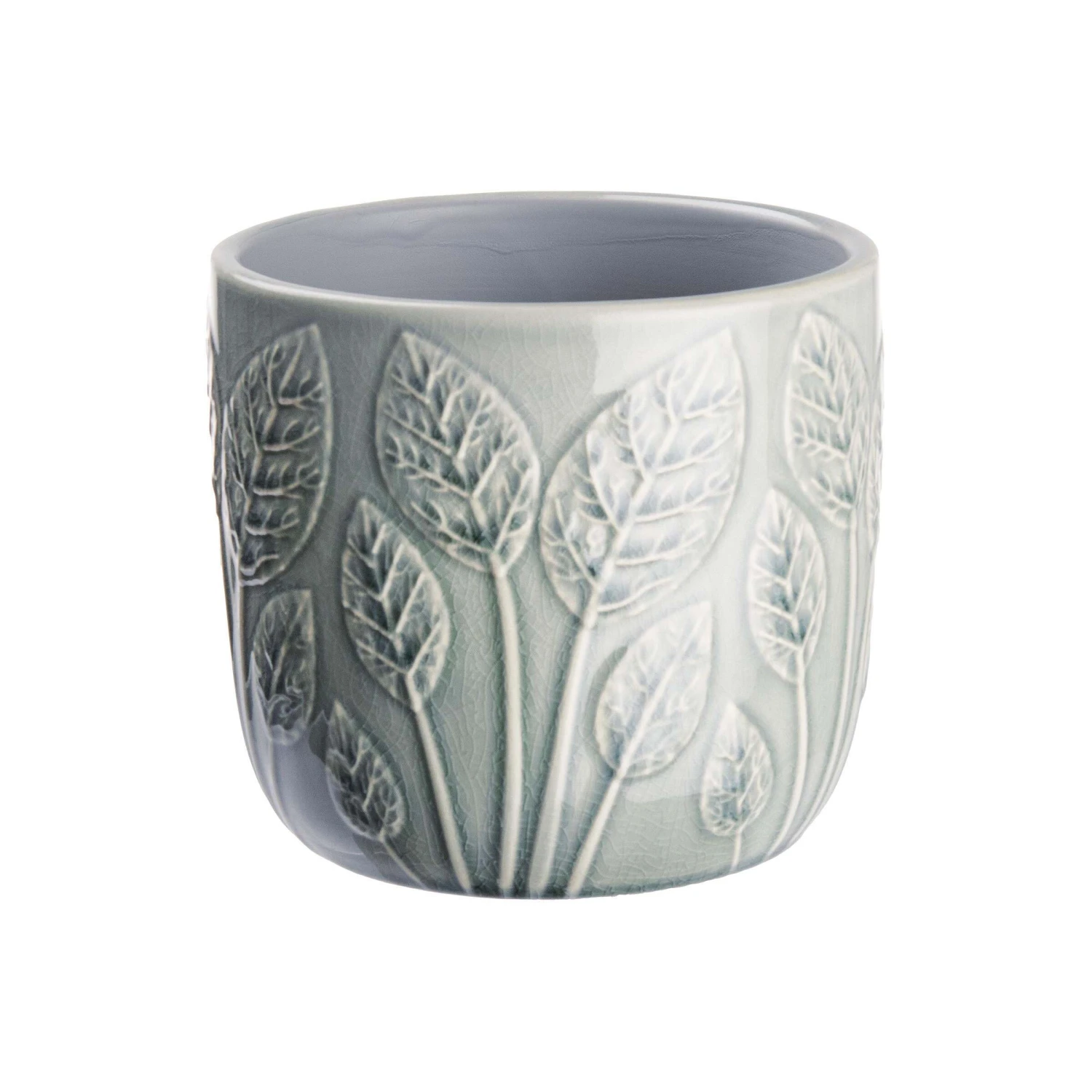 Blumentopf Ø14cm LEAVES In Salbei 1 Blumentopf Ø14cm LEAVES In Salbei