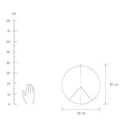 Butlers -Butlers butlers deko ring o38cm peace in gold 1