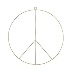 Butlers 24 Deko Ring Ø38cm PEACE In Gold