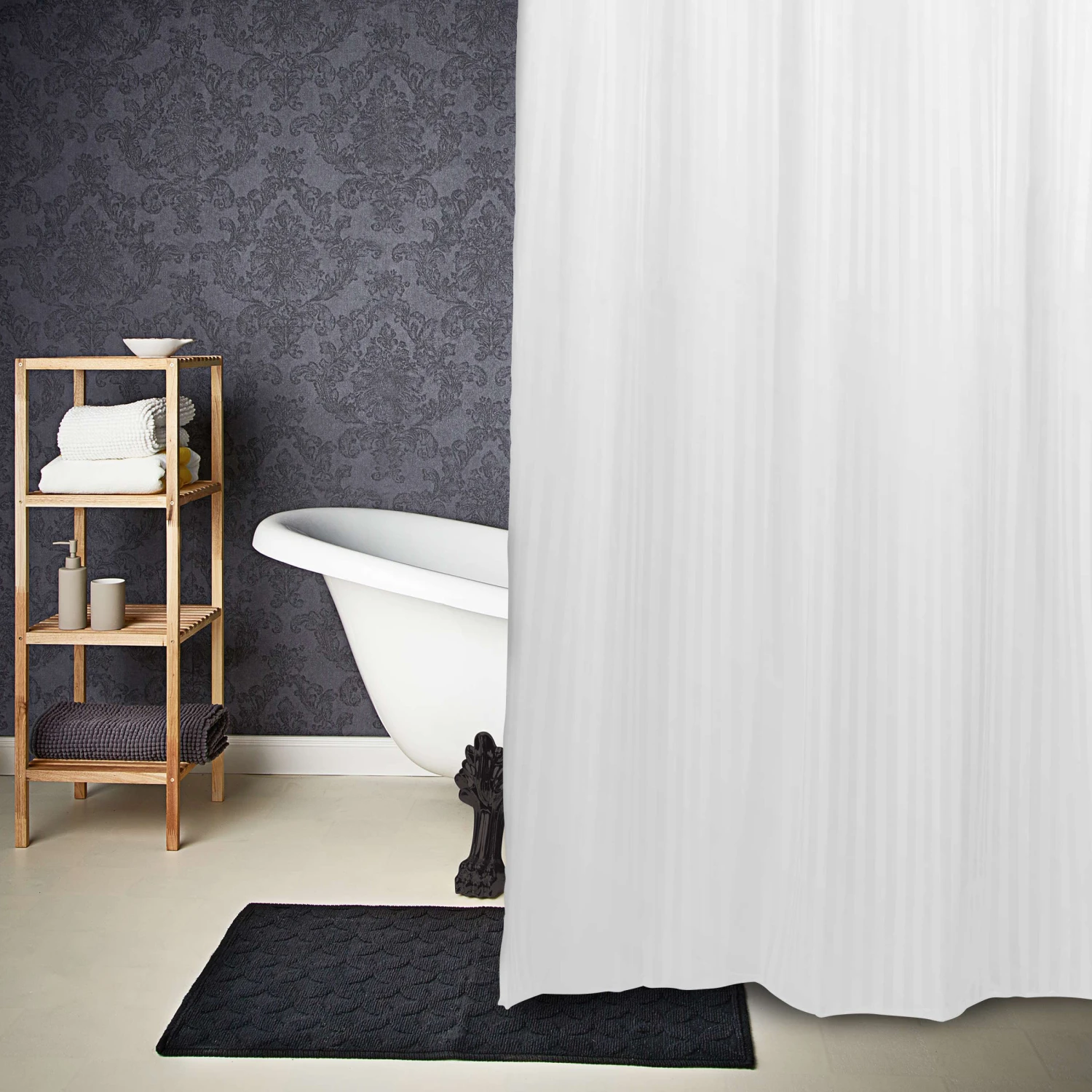 Duschvorhang Streifen WET WET WET In Weiß 5 Duschvorhang Streifen WET WET WET In Weiß – Bild 5