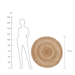 Hanf-Teppich Ø110cm ALL NATURE In Natur -Butlers butlers hanf teppich o110cm all nature in natur 8