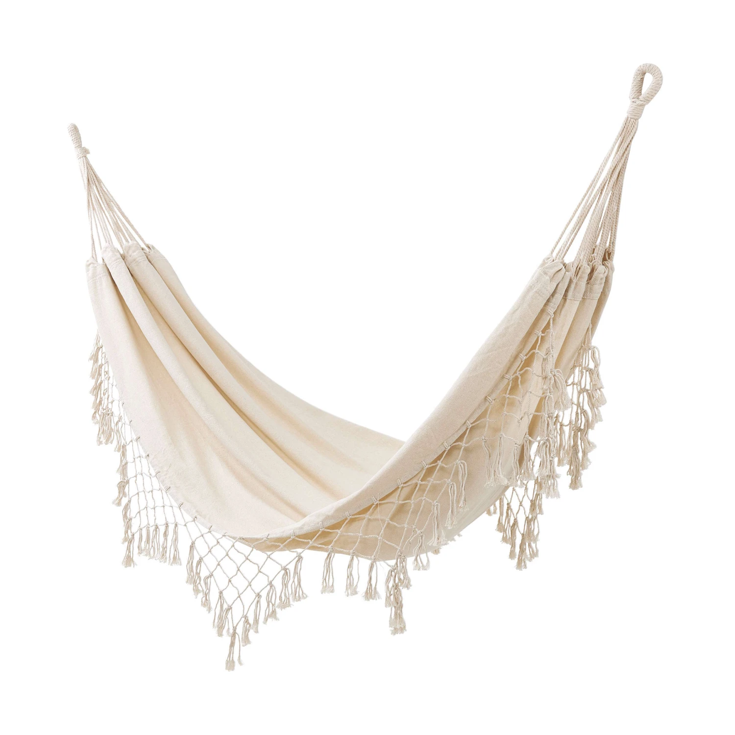Hängematte Mit Fransen Und Beutel DAYDREAMER In Creme 1 Hängematte Mit Fransen Und Beutel DAYDREAMER In Creme