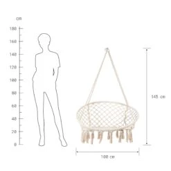 Hängesessel Mit Fransen Ø100cm PARADISE NOW In Creme -Butlers butlers hangesessel mit fransen o100cm paradise now in creme 3