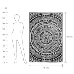 In- & Outdoor-Teppich Circles L 180 X B 118cm COLOUR CLASH In Schwarz-Weiß 9 In- & Outdoor-Teppich Circles L 180 X B 118cm COLOUR CLASH In Schwarz-Weiß -Butlers butlers in and outdoor teppich circles l 180 x b 118cm colour clash in schwarz weiss 2
