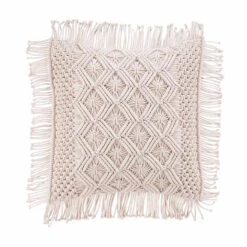 Kissen ZickZack L 45 X B 45cm MACRAMÉ In Creme