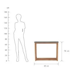 Konsole Mit Zementplatte CONCRETE In Natur-Grau -Butlers butlers konsole mit zementplatte concrete in natur grau 3