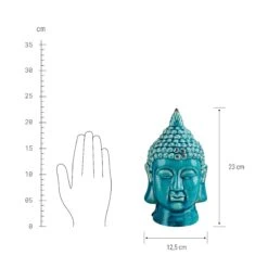 Kopf Höhe 23cm BUDDHA In Türkis -Butlers butlers kopf hohe 23cm buddha in turkis 2