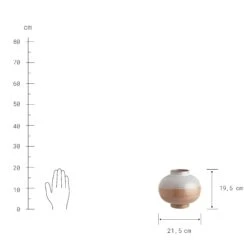 Kugelvase Höhe 20cm LIVIA In Creme-Rosa -Butlers butlers kugelvase hohe 20cm livia in creme rosa 2