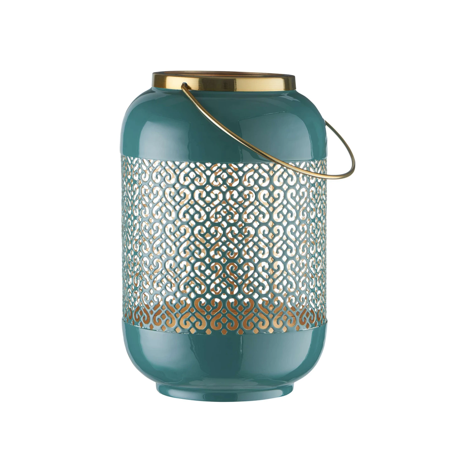 Laterne H 27cm EMILIE In Petrol 1 Laterne H 27cm EMILIE In Petrol