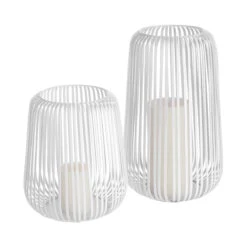 Laterne Höhe 25cm COCOON In Weiß -Butlers butlers laterne hohe 25cm cocoon in weiss 4