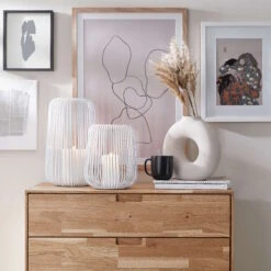 Laterne Höhe 25cm COCOON In Weiß -Butlers butlers laterne hohe 25cm cocoon in weiss 5