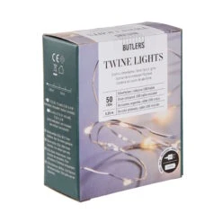 LED Lichterkette 50 Lichter Mit USB-Batteriefach TWINE LIGHTS In Transparent 11 LED Lichterkette 50 Lichter Mit USB-Batteriefach TWINE LIGHTS In Transparent -Butlers butlers led lichterkette 50 lichter mit usb batteriefach twine lights in transparent 2