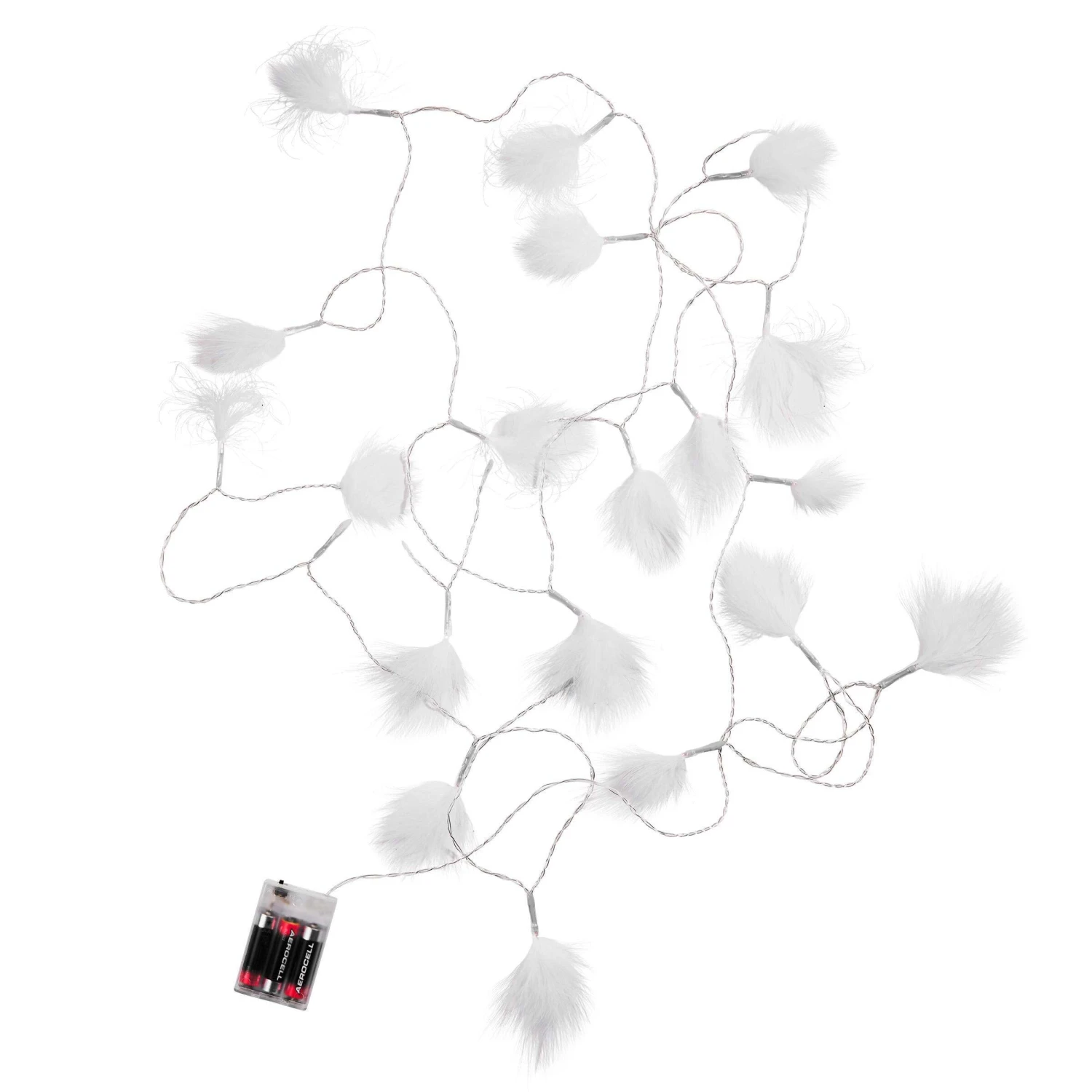 LED-Lichterkette Federn 20 Lichter Mit USB-Batteriefach FEATHERS In Weiß 2 LED-Lichterkette Federn 20 Lichter Mit USB-Batteriefach FEATHERS In Weiß – Bild 2