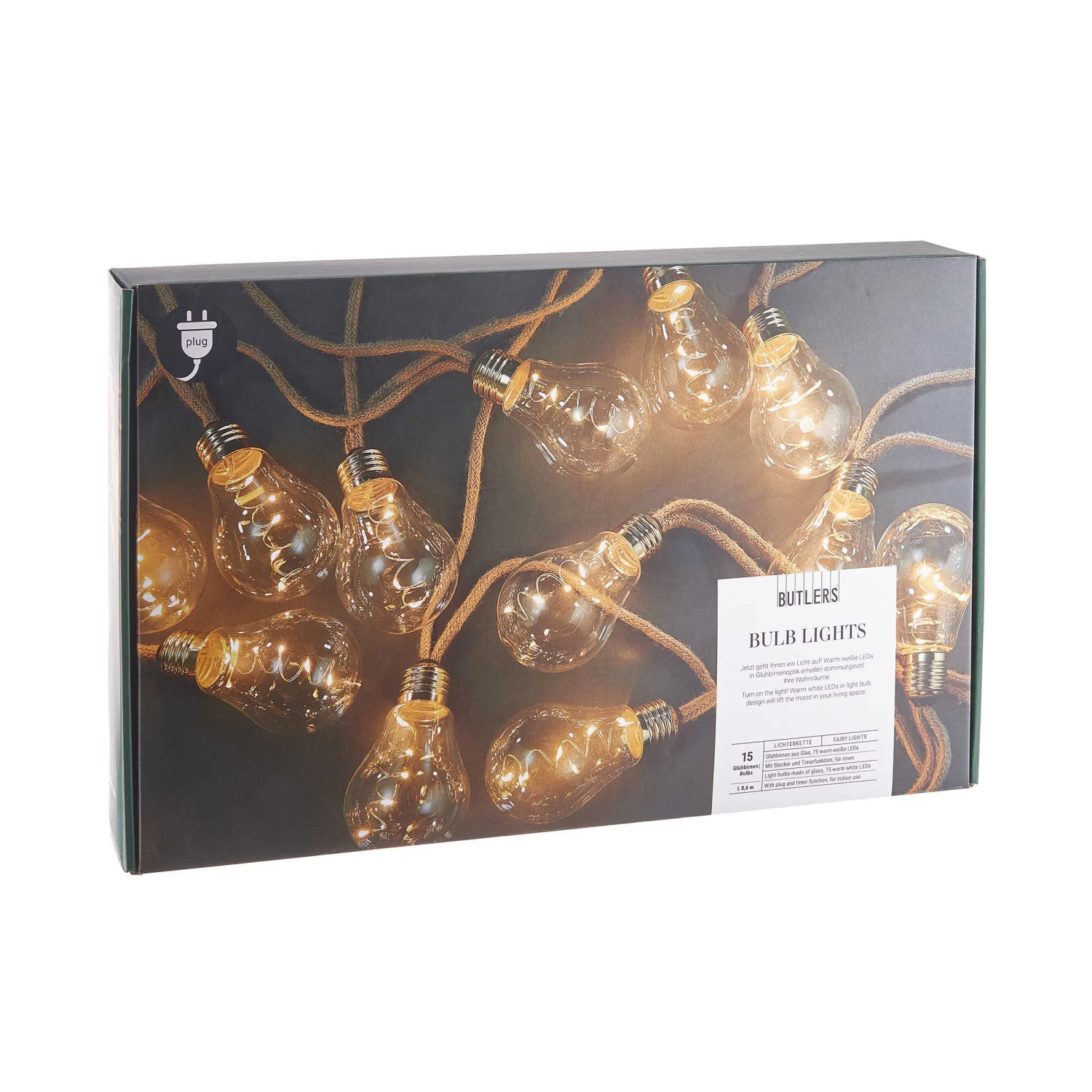 LED Lichterkette Mit Naturseil 15 Lichter Und Stecker BULB LIGHTS In Natur 4 LED Lichterkette Mit Naturseil 15 Lichter Und Stecker BULB LIGHTS In Natur – Bild 4