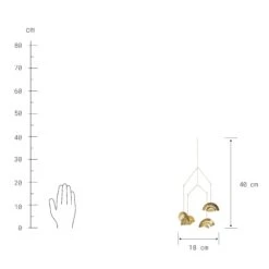 Mobile Höhe 40cm OVER THE RAINBOW In Gold -Butlers butlers mobile hohe 40cm over the rainbow in gold 2