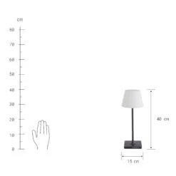 Outdoor Tischleuchte, Dimmbar LIGHT UP In Schwarz-Weiß -Butlers butlers outdoor tischleuchte dimmbar light up in schwarz weiss 3