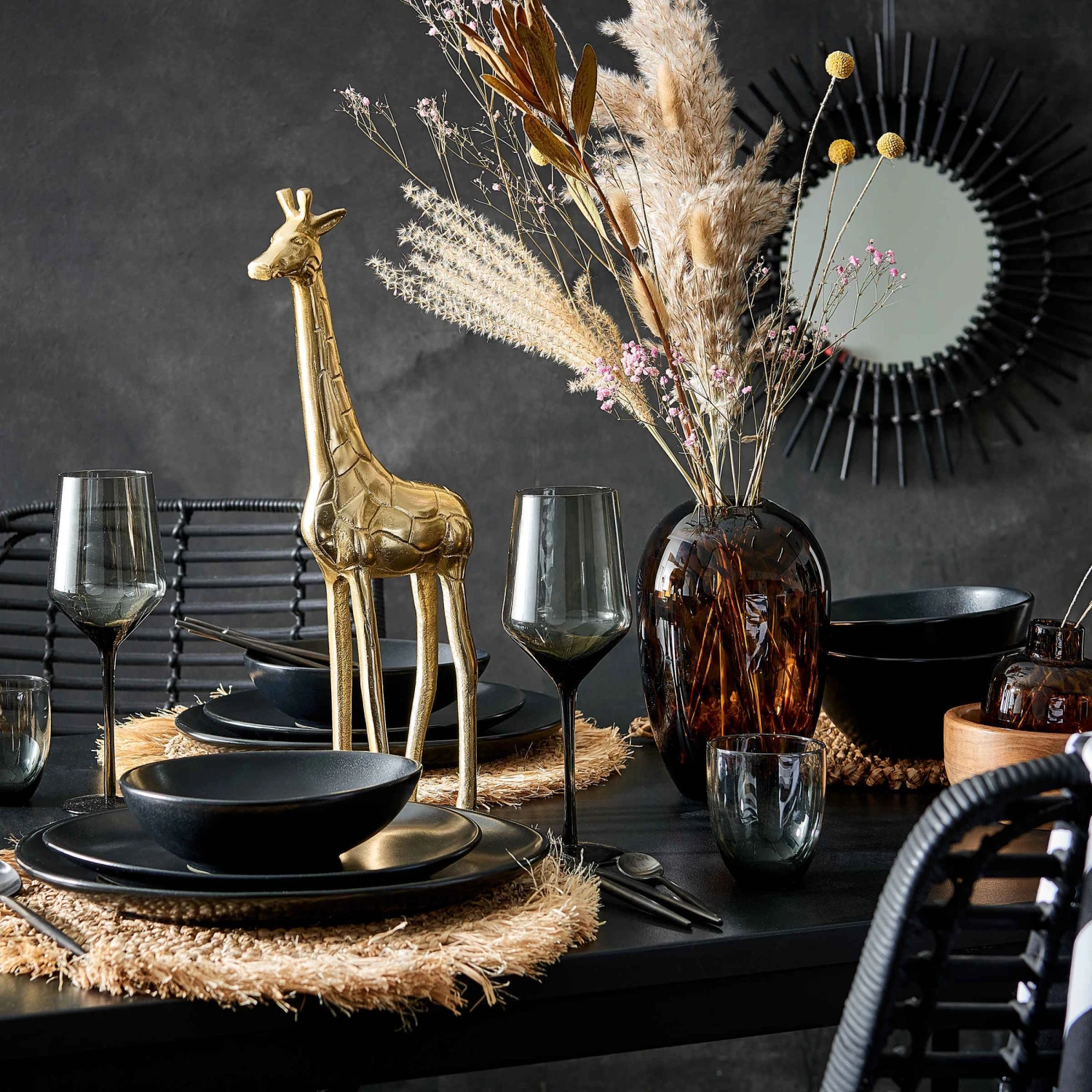 Platzset Mit Fransen Ø41cm RAFFIA In Natur 2 Platzset Mit Fransen Ø41cm RAFFIA In Natur – Bild 2