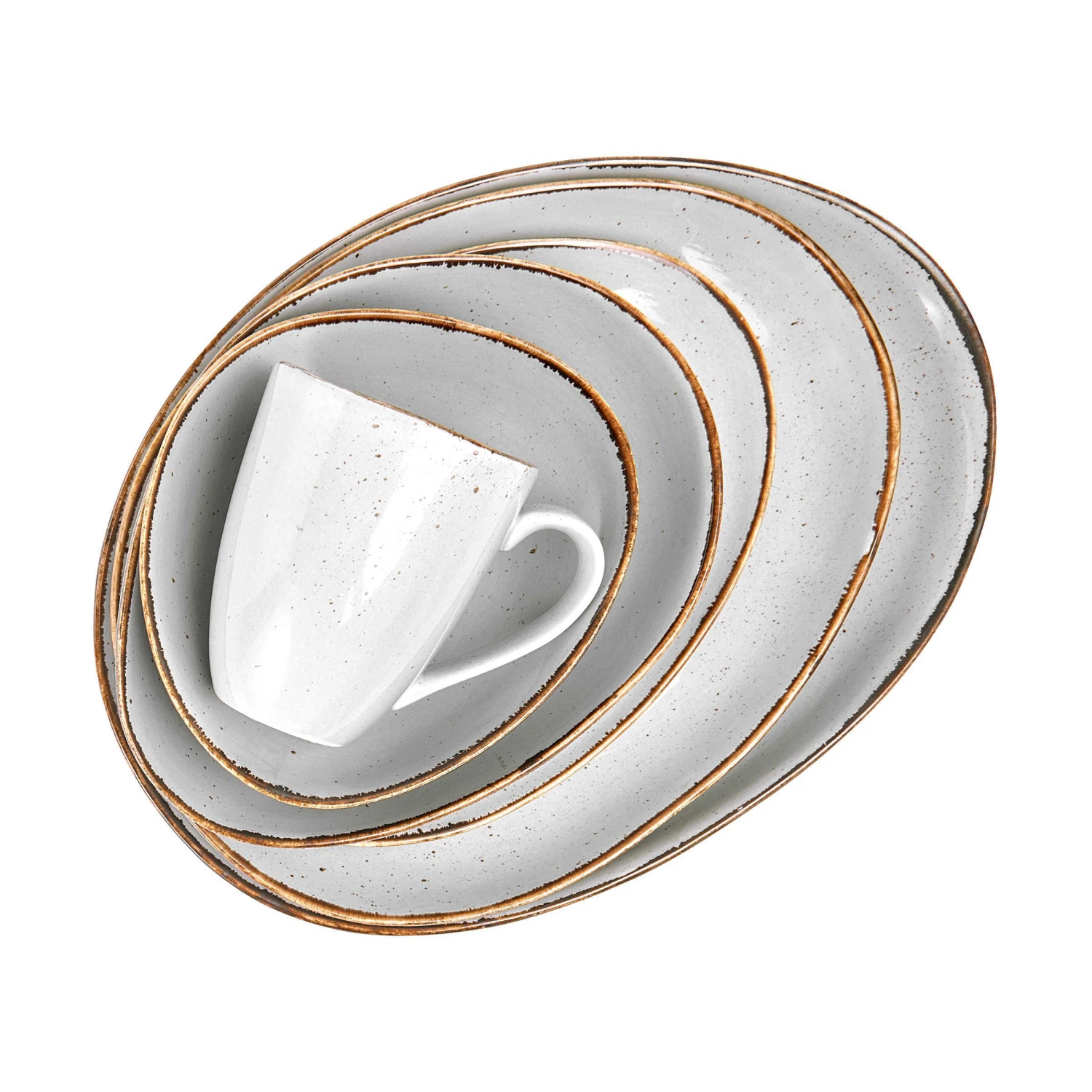 Platzteller L 31 X B 23cm FINCA In Grau 4 Platzteller L 31 X B 23cm FINCA In Grau – Bild 4