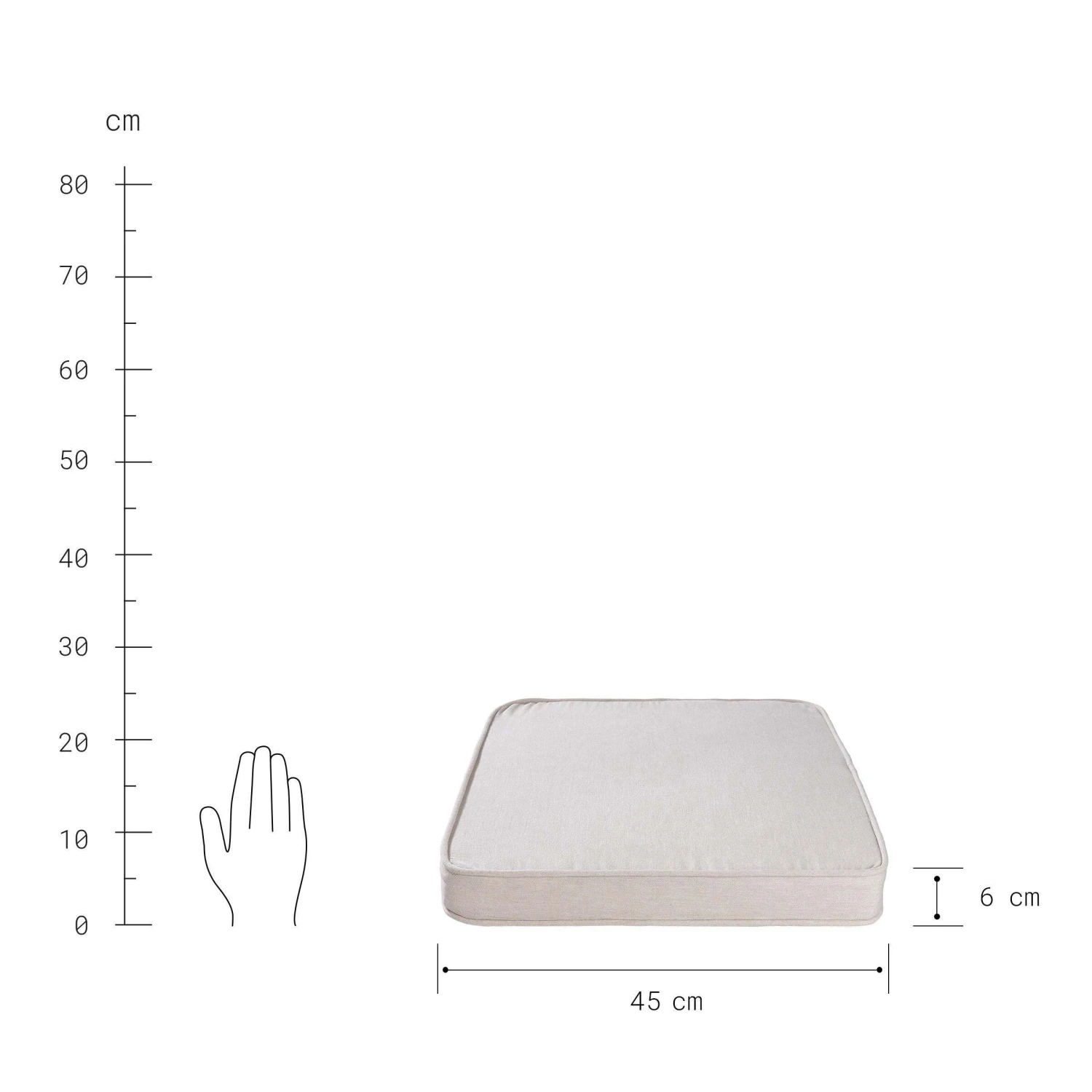 Sitzkissen L 45 X B 45cm BOHO LOUNGE In Natur 5 Sitzkissen L 45 X B 45cm BOHO LOUNGE In Natur – Bild 5