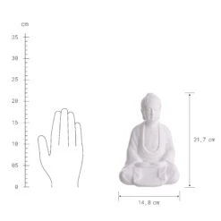 Statue Höhe 22cm BUDDHA In Weiß -Butlers butlers statue hohe 22cm buddha in weiss 2