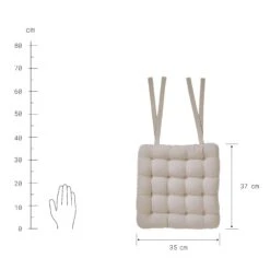 Stuhlkissen Mit Bändchen L 35 X B 37cm SOLID In Beige -Butlers butlers stuhlkissen mit bandchen l 35 x b 37cm solid in beige 3