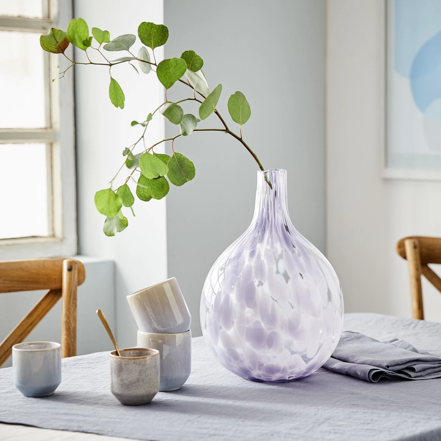 Vase Rund Höhe 34cm BLUEBLOSSOM In Pastelllila 2 Vase Rund Höhe 34cm BLUEBLOSSOM In Pastelllila – Bild 2